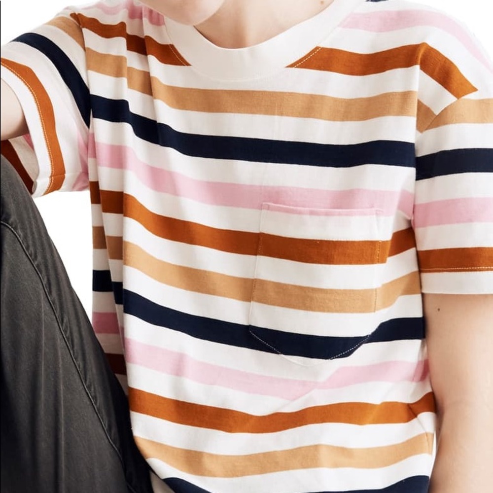 Madewell easy crop tee in Beatrice striped